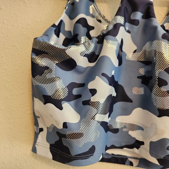 Aqua Blue Camo Sports Bra Size Small - Picture 7 of 8
